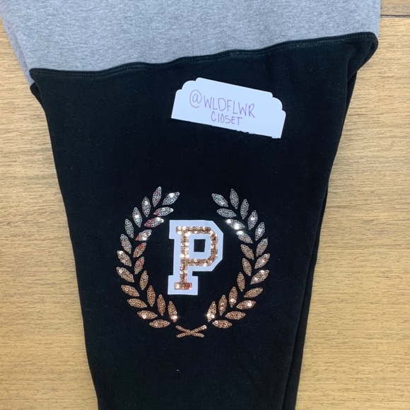 Black “pink” shimmery leggings - Picture 3 of 3